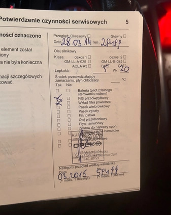 Opel Astra cena 29000 przebieg: 164000, rok produkcji 2013 z Gdańsk małe 137